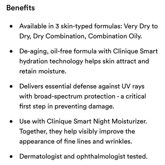 $13❤️🔥 Clinique Smart SPF15 Custom Repair Moisturizer Dry Combination 🪞 NEW - Picture 4 of 7